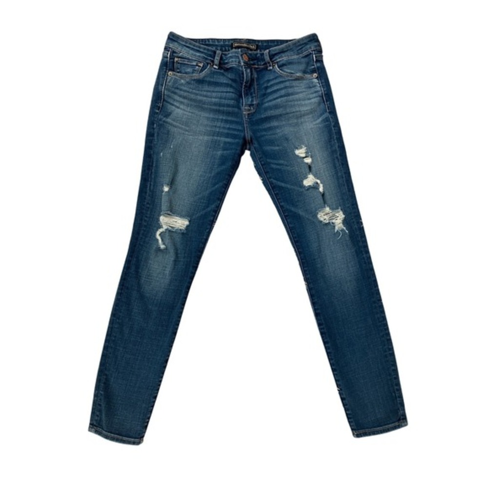 Abercrombie‎ Fitch Womens Jeans Size 27x28 Blue Distressed Skinny Leg